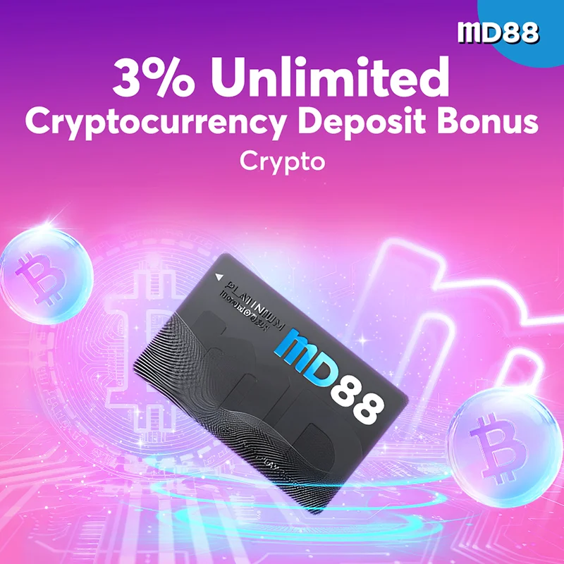MD88 3% Unlimited Cryptocurrency Deposit Bonus